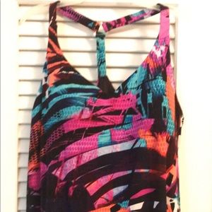 Bright Color Razorback Tankini Size 18W Brand is Aqua Green